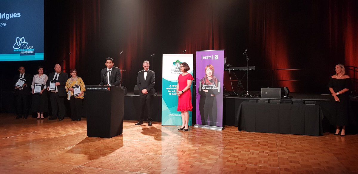 AustAgeAgenda's tweet photo. Ryan Rodrigues from @CraigcareAUS has been named the winner of the Individual Award at the LASA Excellence in Age Services Awards #LASACongress2019 https://t.co/hhzFN7qWC9