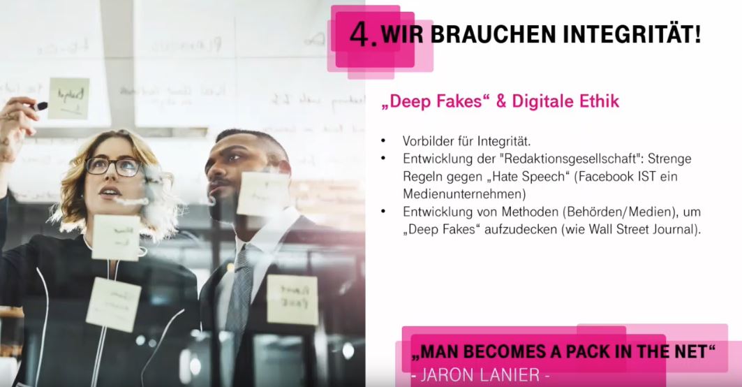 #Telekom-CEO #Höttges: „Wir müssen für die Integrität in Europa und in der Welt einstehen - sonst werden die Großen und Lauten uns fressen.“ #DeepFakes #DigitalX