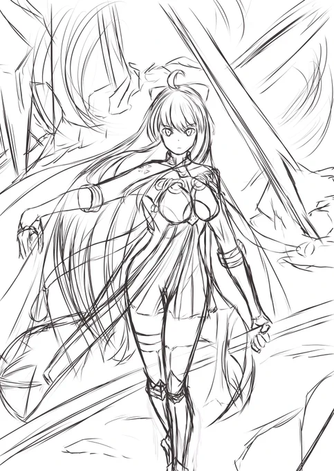 次描くイラストのラフが大体決まってきました!
#イラスト練習 