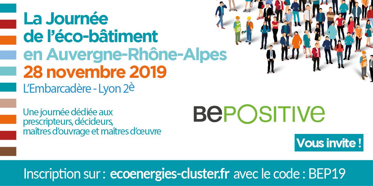 bepositiveevent's tweet photo. M-1 avant la 3e édition de la Journée de l'éco-bâtiment organisée par le @EcoenergiesAURA.
Pour ne pas manquer le rendez-vous des acteurs de l'éco-bâtiment, inscrivez-vous !
> https://t.co/8R4W1DoFWm
#JEB2019 #batiment #transitionenergétique https://t.co/wXoUab8XJ6