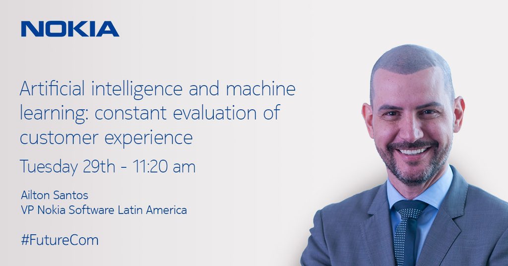 Discover how #telcos are taking advantage of #AI Artificial Intelligence  to significantly reshape #customerexperience - Today in Futurecom Ailton Santos Filho - #NokiaFuturecom2019 <a href="/nokianetworks/">Nokia for Service Providers</a>  <a href="/diana_coll/">Diana_Coll</a> <a href="/rvbueno/">Renato Bueno</a> ulissespinto <a href="/andrealebrao/">Andrea Lebrão</a> Angelica Ceratti