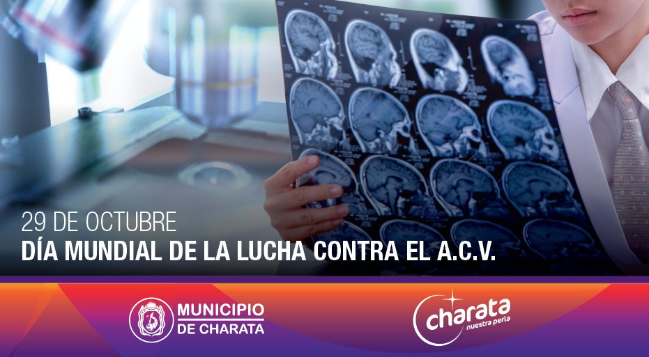 Comer sano. No fumar. Hacer actividad física. Realizar controles periódicamente. Unas simples recomendaciones pueden evitar consecuencias gravísimas. En el día de la lucha contra el ACV recordemos cómo prevenirlo. #Charata #NuestraPerla   ✊🤲