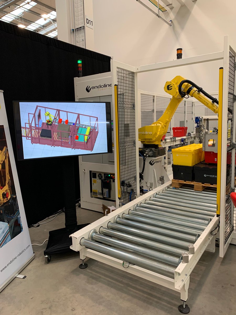 EndolineR's tweet image. Come & see our #Roboguide demonstrating our #palletiser at the #FANUC Open House event! #Robotics #packaging #manufacturing