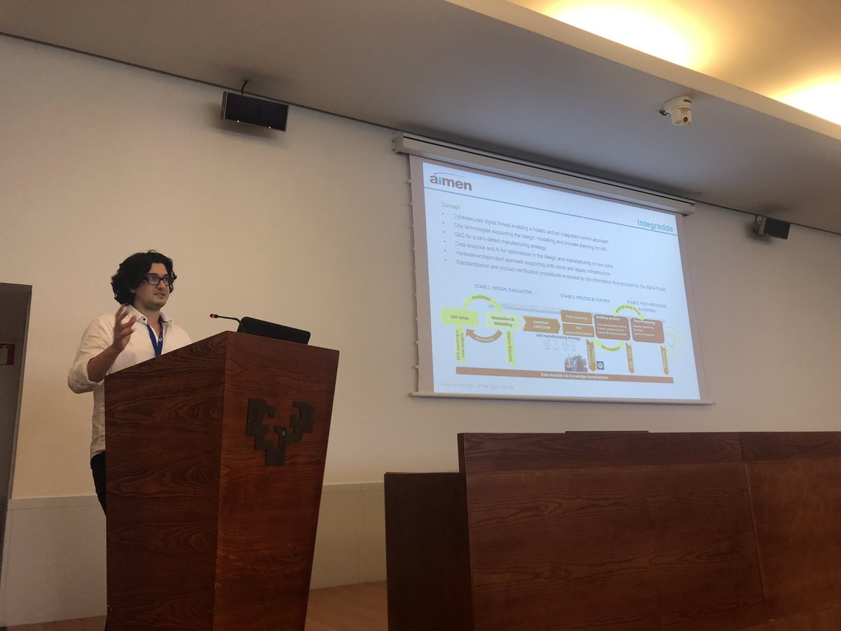 Innovalia_DIH's tweet photo. Carlos from @aimenct presents #DIHs and some examples for #smes in laser technologies’ applications @Integradde @lashare_eu https://t.co/ukL8AcDpgz