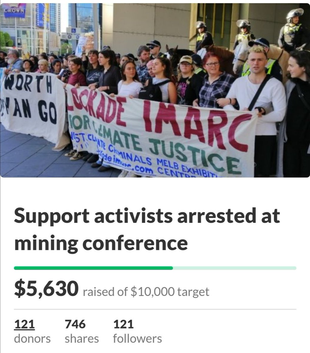 redblacknotes's tweet image. Fundraiser for activists arrested at #BlockadeIMARC half way to its goal in nine hours. Donate here: gofundme.com/f/support-acti…