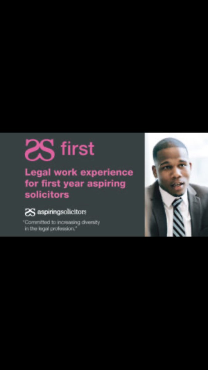 Applications for AS First 2020 are open!

You will benefit from one-to-one coaching, events with Aspiring Solicitors’ partner law firms and careers conferences with employability experts.

There is no better way to make the most of your first year. 
bit.ly/2IZgrKg
