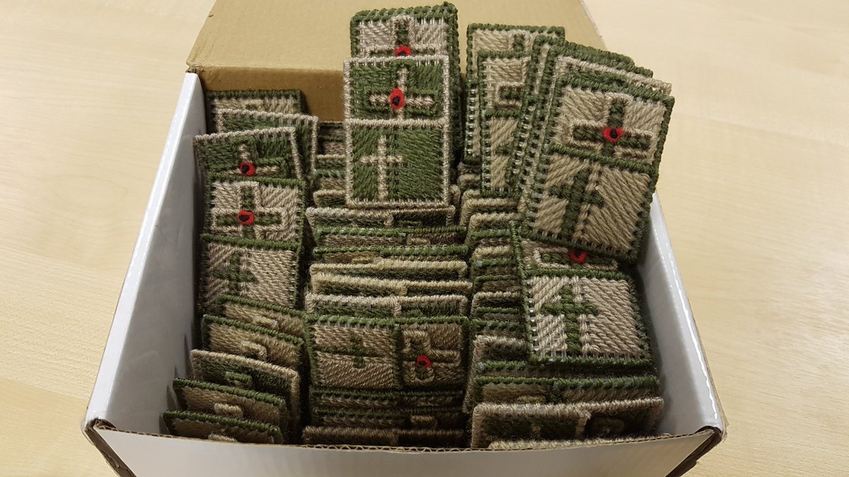 MUmanchesterdio's tweet photo. These beautiful cross in pockets have been made by one of our very talented members, Romey. She has made over 400 for the armed forces this year. These, along with the adorable mice, are going to the Manchester Army Cadets.  #crossinpockets #dothesmallthingswell https://t.co/WNlPUhe752