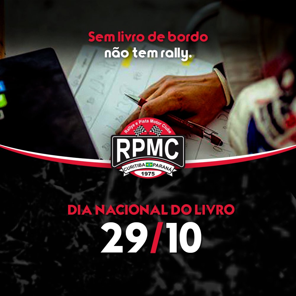 RallyClube's tweet photo. Hoje vale a pena lembrar do livro. Nos livros estão todo nosso conhecimento. Todas os registros da nossa cultura e toda informações que precisa ser passada adiante. 
29/10 – Dia Nacional do Livro 
#DiaDoLivro #LibroDeBordo #rally #motorsport #rallypr #rpmc https://t.co/sDDYUE3MuJ