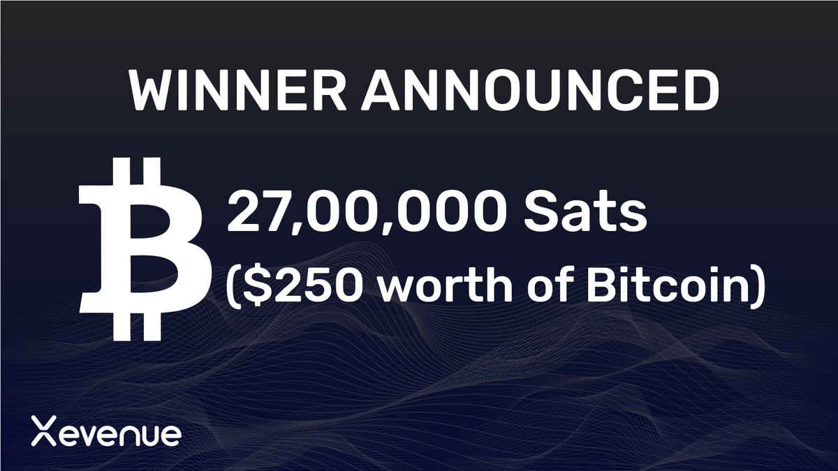 Congratulations to <a href="/liamjackson463/">Liam Jackson</a>, on winning $250 worth of bitcoin.

Explorer link: blockchain.com/btc/address/3H…