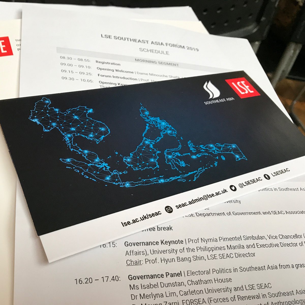 merlyna's tweet photo. The #SEAF2019 at @LSESEAC is currently underway with a great lineup of speakers. I look forward to sharing and engaging in conversations around elections in Southeast Asia at governance panel later this afternoon, with @Isabeldunstan & @drzarni . https://t.co/WBLPRNyDba