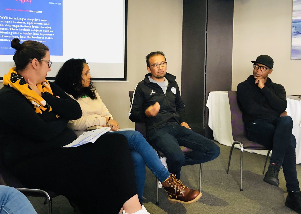 petecase's tweet photo. Thankyou @suhayl7 from @KFCSA for joining our CD Bootcamp with @OgilvyCT today. Grrrrreat to hear your advice and insights. Valuable lessons for us all to learn and grow from #DivineDiscontent #ForeverLearning https://t.co/NGO8RnsgHi