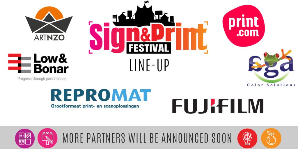 Nieuwe partners <a href="/PrintdotcomNL/">Print.com Nederland</a>, <a href="/Repromat/">Repromat BV</a>, <a href="/FujifilmPrint/">Fujifilm Print</a>, AGA, Low &amp; Bonar en Art Nzo. Missen we jou nog? Neem dan contact met ons op via Denise.Tompson@easyfairs.com 

#signprintfestival #signing #sign #print #grafimedia #visuelecommunicatie #partners #festival #exposanten