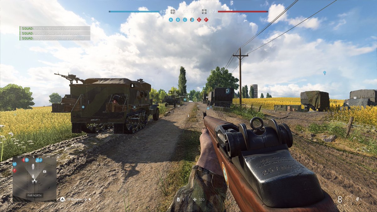 BFBulletin's tweet photo. NEWS: The M1 Garand, Type 99 Arisaka, Type 100 and M1919A6 are now available in #BattlefieldV! 😎

✅M1 Garand (Assault Class)
✅Type 99 Arisaka (Recon Class)
✅Type 100 (Medic Class)
✅M1919A6 (Support Class) https://t.co/byljG5RUPL