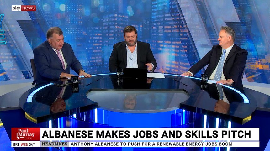 techAU's tweet image. Turned on #PMLive @SkyNewsAust to hear Mark Latham tell me solar is breaking the grid and batteries don't exist. Back to YouTube I go. #NotScience