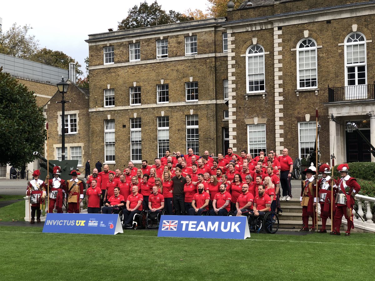 At the launch of Team U.K. today where our Patron, The Duke of Sussex, greeted the 65-strong #InvictusUK team of wounded, injured and sick (WIS) Service personnel. More than 30% are still serving and 89% have never competed at an #InvictusGames