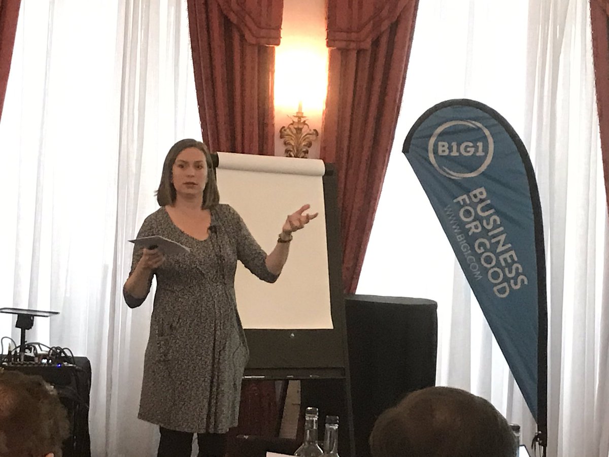 PeterMilligan's tweet photo. @Kat_Luckock at #B1G1x giving really practical advice about communicating our impact. https://t.co/oShLCYqUcB