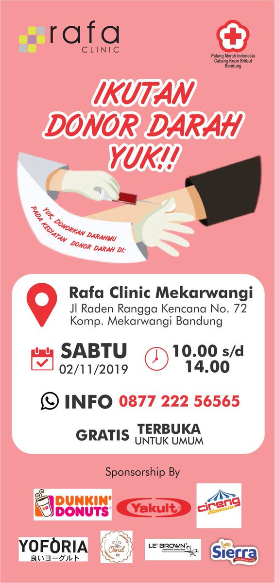 YUK IKUTAN DONOR DARAH <a href="/RAFACLINIC/">RAFA CLINIC</a> rafabeauty.com/2019/10/29/yuk…