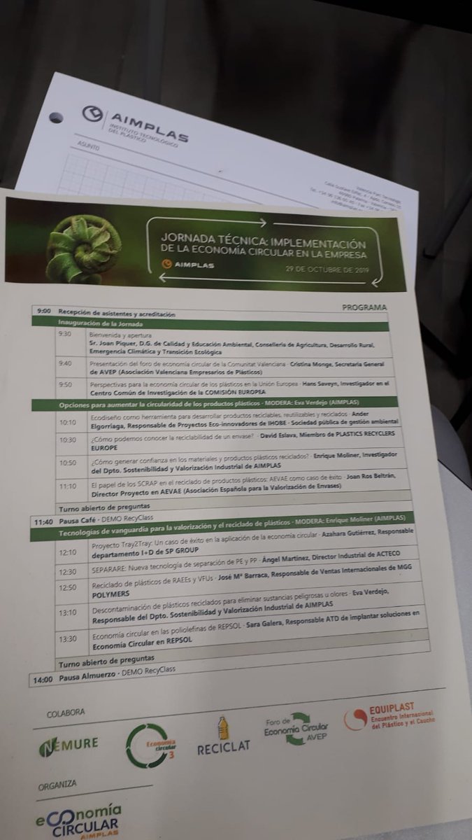 Actecosl's tweet photo. Hoy participamos en la Jornada para la Implementación de la #Economíacircular en la Empresa. Muchas gracias a @aimplas por invitarnos a charlar sobre el proyecto #separare https://t.co/Teq30ATAD6