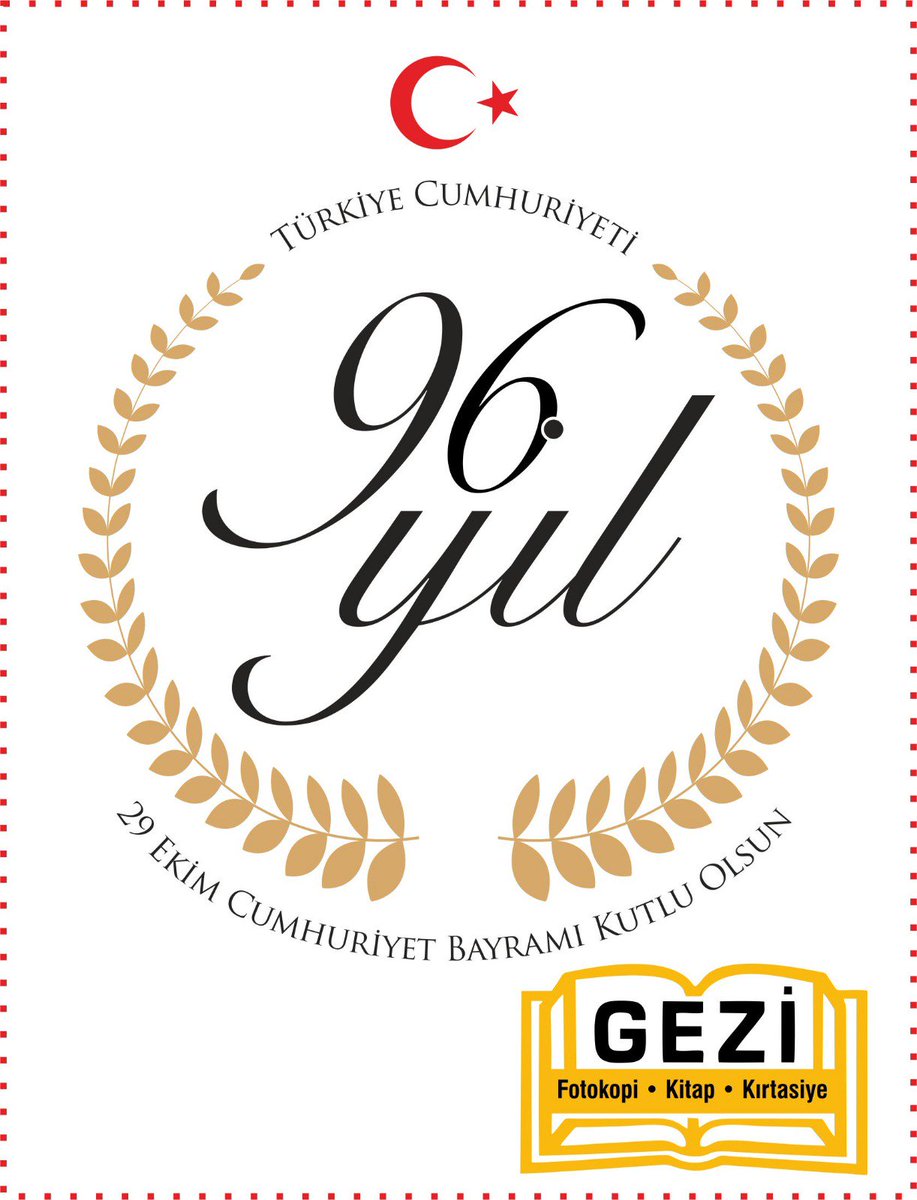 Gezi Dijital (@gezicopycenter) on Twitter photo Cumhuriyetimizin ilaninin 96.yilinda Buyuk Onderimiz Gazi Mustafa Kemal Ataturk u, aziz sehitlerimizi ve gazilerimizi saygi ve rahmetle aniyor, Cumhuriyet Bayraminizi en icten dileklerimizle kutluyoruz.  Gezi kitap kırtasiye 0 541 733 91 64 Cumhuriyetimizin ilaninin 96.yilinda Buyuk Onderimiz Gazi Mustafa Kemal Ataturk u, aziz sehitlerimizi ve gazilerimizi saygi ve rahmetle aniyor, Cumhuriyet Bayraminizi en icten dileklerimizle kutluyoruz.  Gezi kitap kırtasiye 0 541 733 91 64