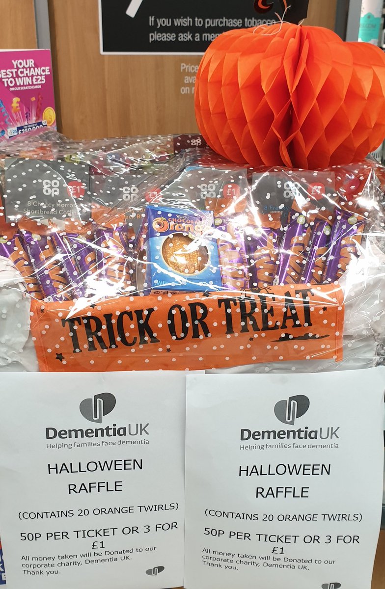 Karen (@karen_pollard1) on Twitter photo Halloween🎃raffle at Fleckney coop.
Win this lovely hamper along with a real pumpkin.
contains 20 limited edition orange twirls🎃, cake, biscuits, stencils and some decorations. <a href="/mycoopfood/">Central Co-op Food</a> <a href="/YvonneKS11/">Yvonne Smith</a> <a href="/Dan1979Gee/">Dan Gee</a> <a href="/DementiaUK/">Dementia UK</a> Halloween🎃raffle at Fleckney coop.
Win this lovely hamper along with a real pumpkin.
contains 20 limited edition orange twirls🎃, cake, biscuits, stencils and some decorations. <a href="/mycoopfood/">Central Co-op Food</a> <a href="/YvonneKS11/">Yvonne Smith</a> <a href="/Dan1979Gee/">Dan Gee</a> <a href="/DementiaUK/">Dementia UK</a>