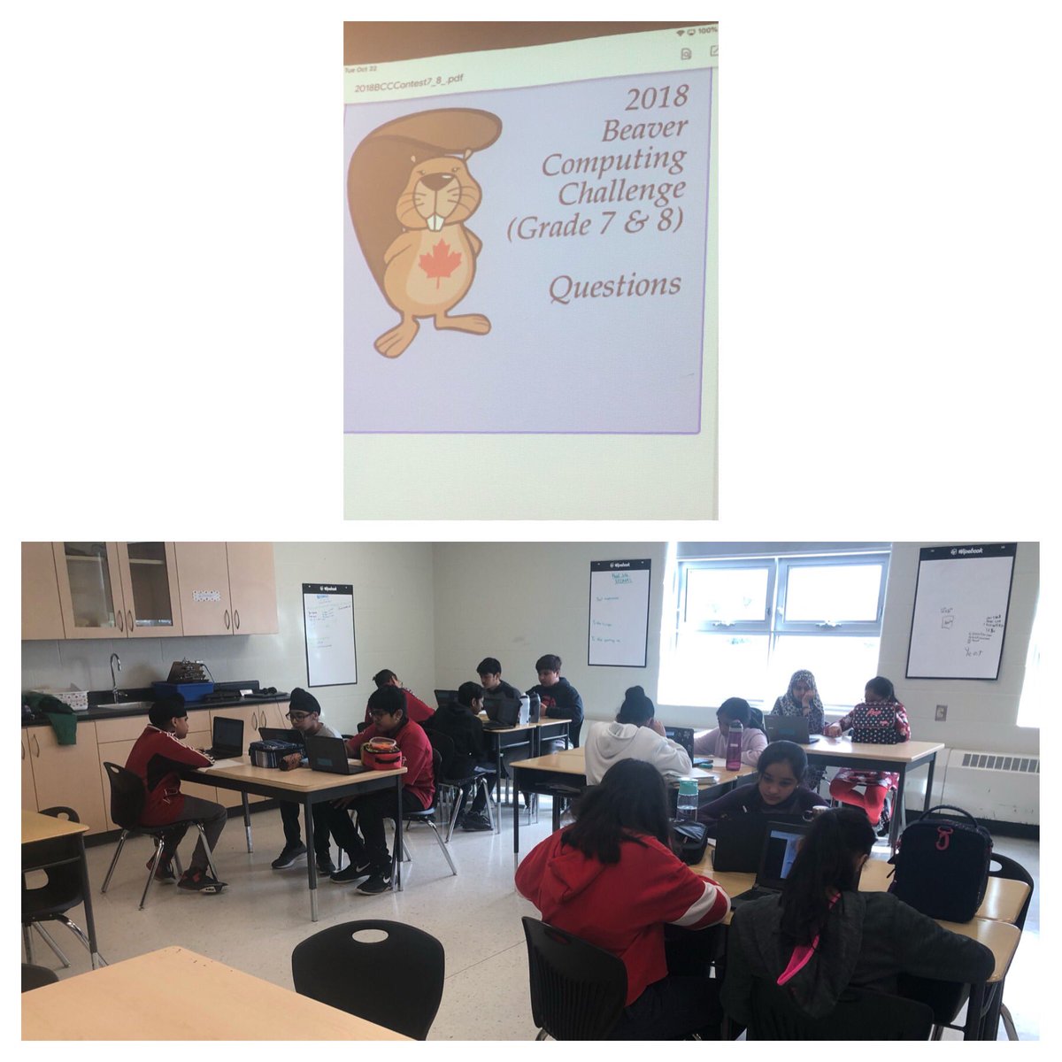 AlloaPS's tweet image. #grade7 students developing their math skills by engaging in the #BeaverComputingChallenge @MrfinleyJ @lisaannefloyd