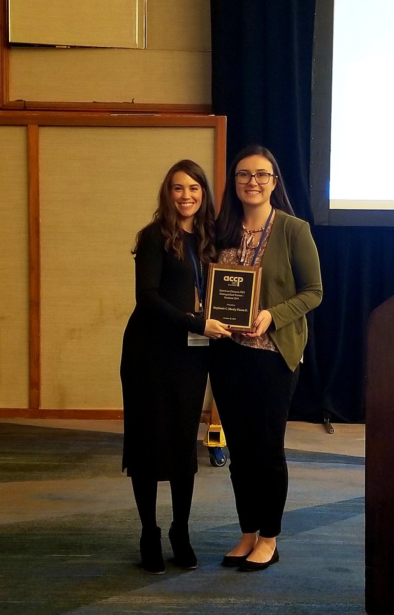 mmPharmD's tweet photo. And to our @accpinfdprn @accp student/resident trainee research/travel award winners! @stephanieshealy @GramPosiTiff @phuturepharm #KenChen #ACCPAM19 #ACCPAM2019 https://t.co/zcqSES8PQt