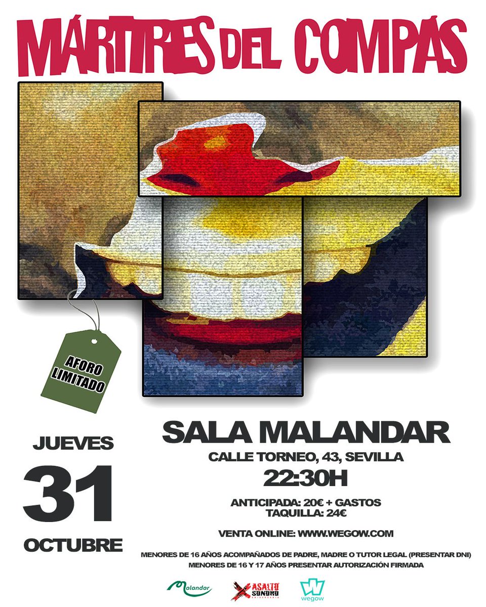 AsaltoSonoro's tweet photo. ❌CONCIERTOS FIN DE SEMANA❌
Este fin de semana...
@LosNarco | @DEF_CON_DOS | #MartiresDelCompas | @sinaiarock | @SonsofAguirre &amp; @ScilaBand  

#AsaltaElFinde #AsaltoSonoro #conciertos #agenda #octubre https://t.co/6X2YZgDI8T