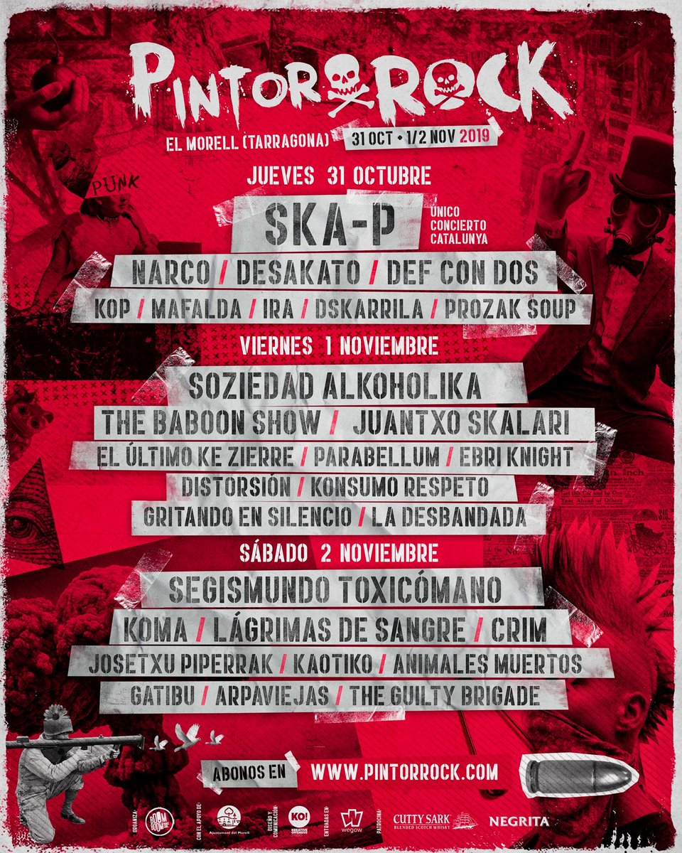 AsaltoSonoro's tweet photo. ❌CONCIERTOS FIN DE SEMANA❌
Este fin de semana...
@LosNarco | @DEF_CON_DOS | #MartiresDelCompas | @sinaiarock | @SonsofAguirre &amp; @ScilaBand  

#AsaltaElFinde #AsaltoSonoro #conciertos #agenda #octubre https://t.co/6X2YZgDI8T