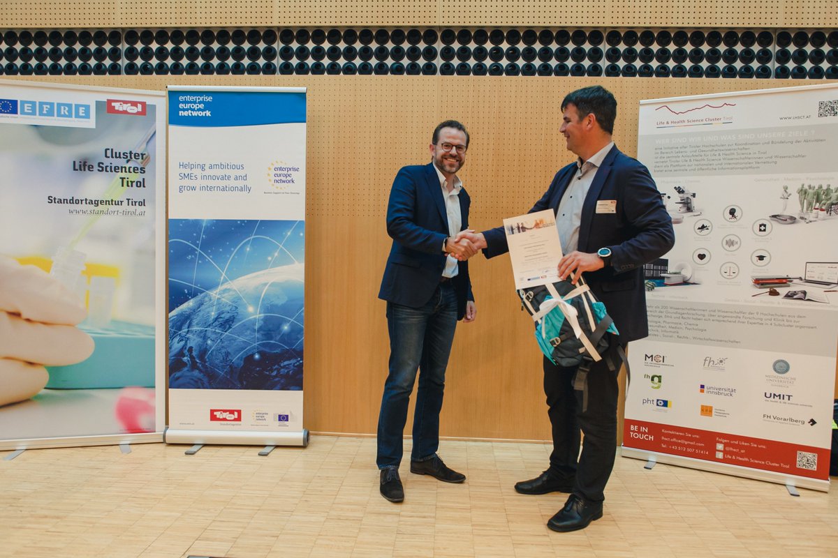 lhsct_at's tweet photo. Thanks to all participants & speakers for making #LifesciencePartneringDay2019 in #Innsbruck so successful! Congratulations to the best pitch winner Ulrich Hausmann from the #startup #Optronia! @StandortTirol @een_at @imed_tweets @UMIT_University @uniinnsbruck @MCI_Innsbruck https://t.co/0WsrQZtLvY