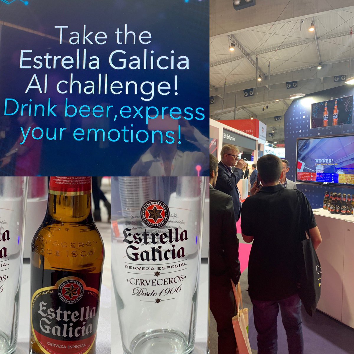 SaraLeiro's tweet image. Do you like beer? Don’t miss the Estrella Galicia challenge!! Now at SAS booth!! #SASsoftware #IOTSWC19 #AI