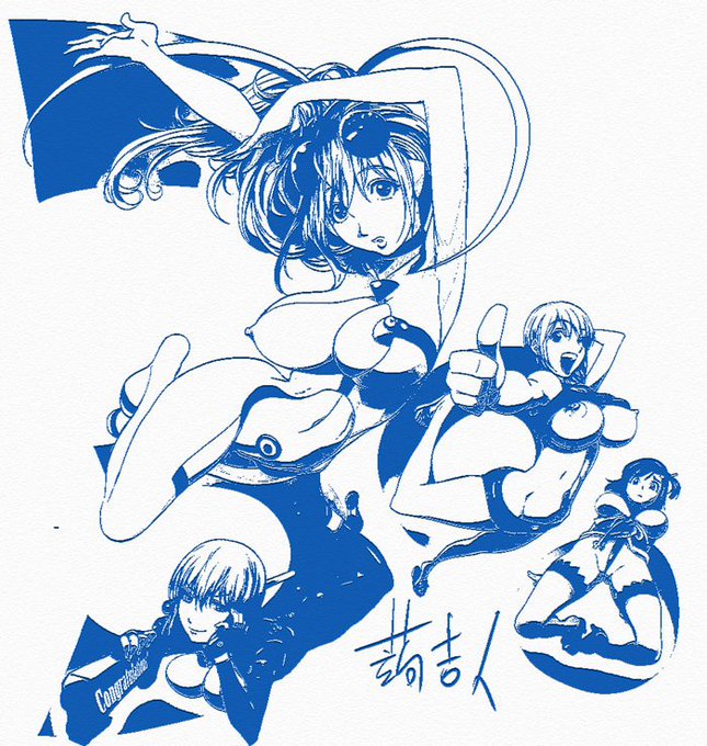 ちなみに300号記念の時も描きました。
今も誰か持ってくれてるかなこの色紙? 