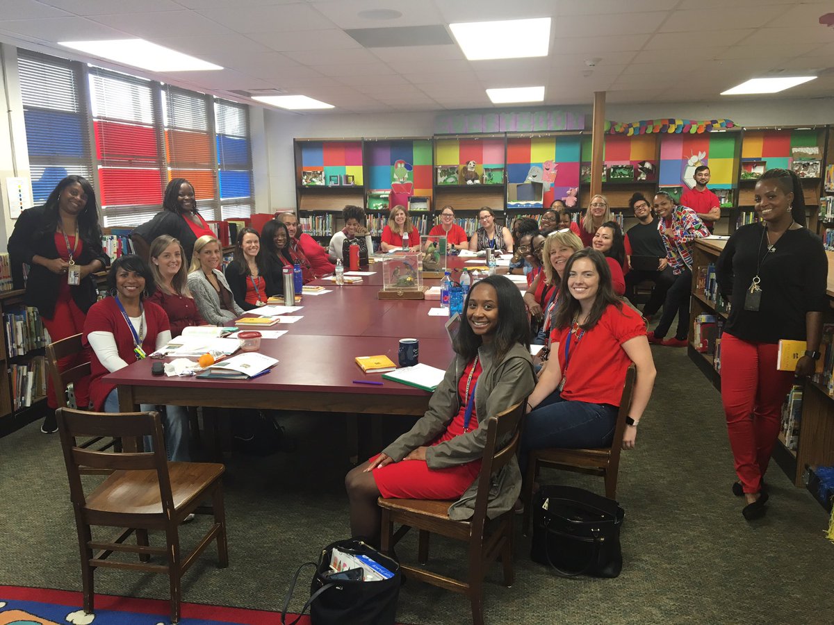 PrincipalDrH's tweet photo. Such a fantastic collaboration with our school leaders!! Hate that you missed The Energy Bus 🚌 talk show in our Wildcat Nation!! Thank you facilitators #lateefahmosley and @reginasblanton @JonGordon11 @mcgowand13 @DeKalbSchools #greatPL #talkshow #greatleaders #pawapproved 🐾💯 https://t.co/8zkf9T4PbU