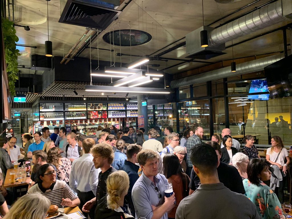 UWAresearch's tweet photo. Second set of talks happening across Perth for #RTBPerth19 Packed houses at venues shows just how much Perth loves hearing about the research happening at @uwanews UWA! https://t.co/3OfOSKYGQx