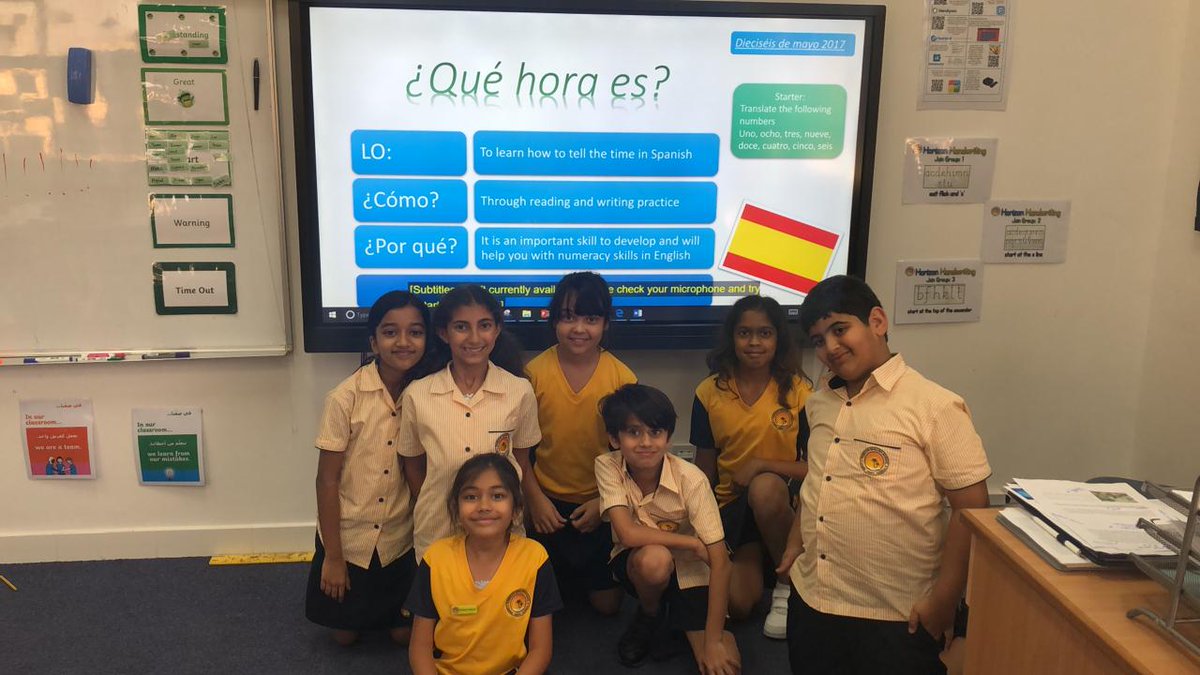 HorizonDubaiUAE's tweet photo. Hola. Our Spanish Club will be out on the field tomorrow to teach fellow #happyhorizon students a few Spanish games. Mr Parums and his team look forward to seeing the students then!
#spanishclub #lunchtimegames #seeyouthere https://t.co/KOVES3SaOw