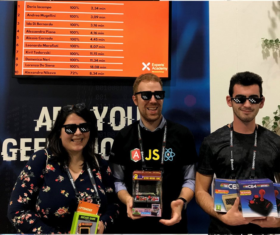 ExperisItalia's tweet photo. 📸 Alcuni scatti della nostra e vostra esperienza al #codemotionMilan19 💻🤩
@CodemotionIT #JoinTheItElite https://t.co/HIWTmDyVew