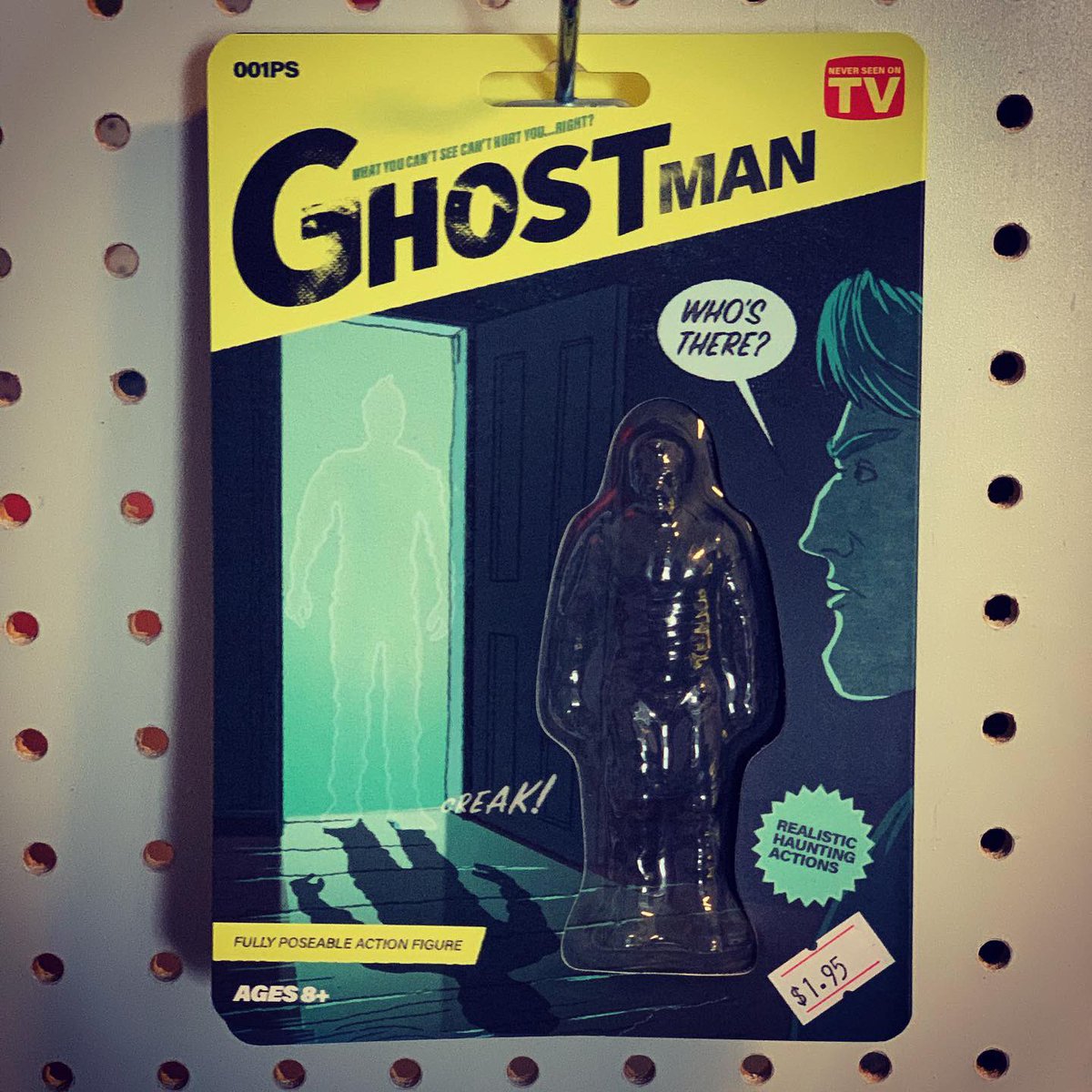 pencilstudio's tweet photo. Sneak peek at this years halloween mailer! Sending out tomorrow. #actionfigure #fullyposeable #collectors #limitededition #toy #packaging #illustration #haunting #ghostman #scary https://t.co/2OzdY8wWWc