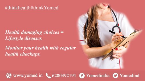 yomedind's tweet photo. #Lifestyle diseases are growing in number due to #unhealthy choices. Regular #health screenings help in early diagnosis of disease. 

#Regularcheckup https://t.co/9cyyUp6UjS