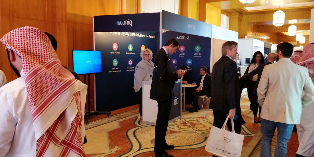 Tania from Coniq at stand 54 today at Retail Congress Mena #Recon19 Fingers crossed for an award win tonight with Liwa for Best Digital Innovation! coniq.com/Liwa_Award_Fin…