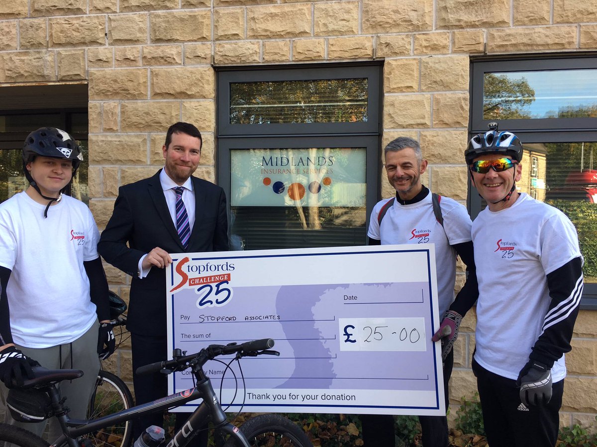 MidlandsIns's tweet image. Well done @StopfordsAcc accountants for 25 years in business and your bike ride for local charities which we’re delighted to support.