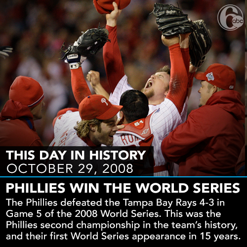 Action News on 6abc on X: WORLD SERIES CHAMPS! On this day in