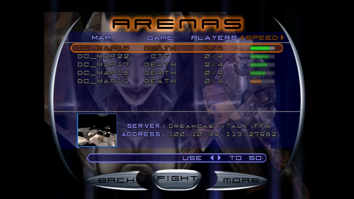 m4xwdev's tweet image. What about some online Quake 3 (Dreamcast) via #Flycast on Switch?
Screenshot by @Agenteviil