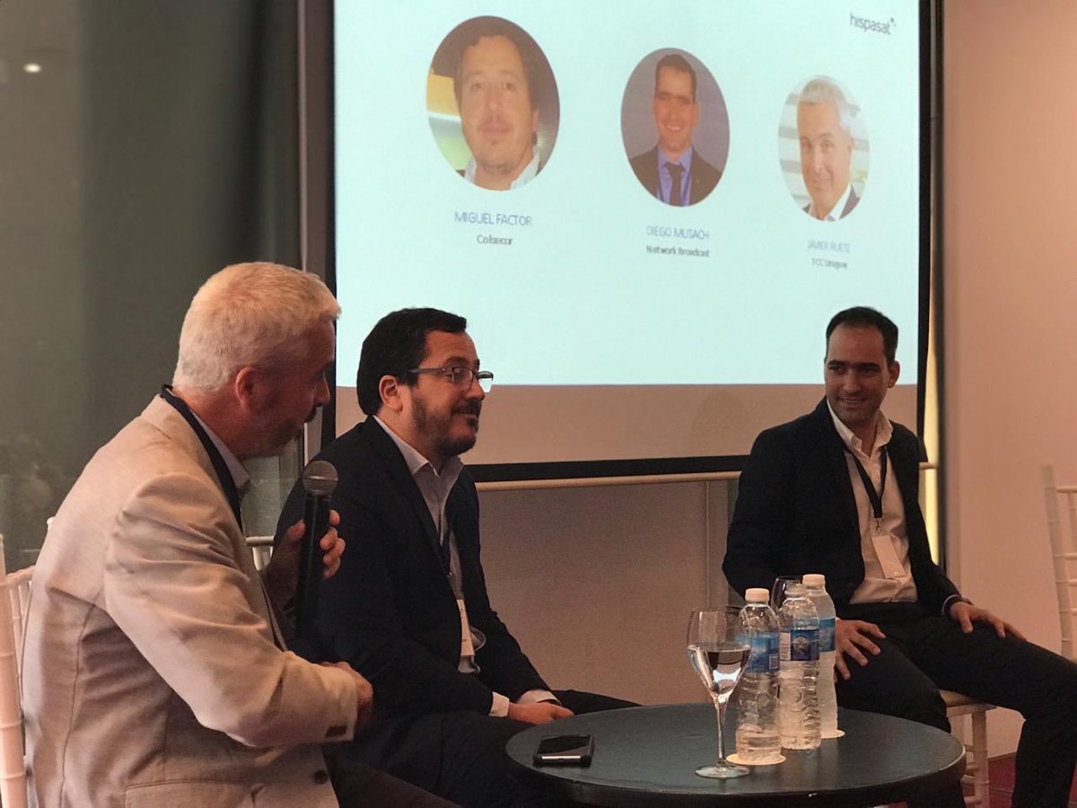 Hispasat's tweet photo. Terminamos nuestro #hispasatinnovationdays con nuestra compañera Anat Procianoy hablando sobre la “adaptación del mercado de video a los gustos de los consumidores” #colsecor #networkbroadcast #TCCUruguay #HSID2019 #HSIDBuenosAires https://t.co/ixwcK42J2B