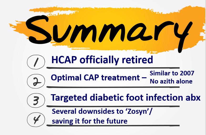 PharmERToxGuy's tweet photo. Thanks for attending my #ACEP19 talk: 'Vanc &amp; Zosyn is NOT the Answer to Everything' | Includes a review of the new CAP guidelines | Handout available at https://t.co/xx580jTfkq #FOAMed https://t.co/RbyTNHpuUF