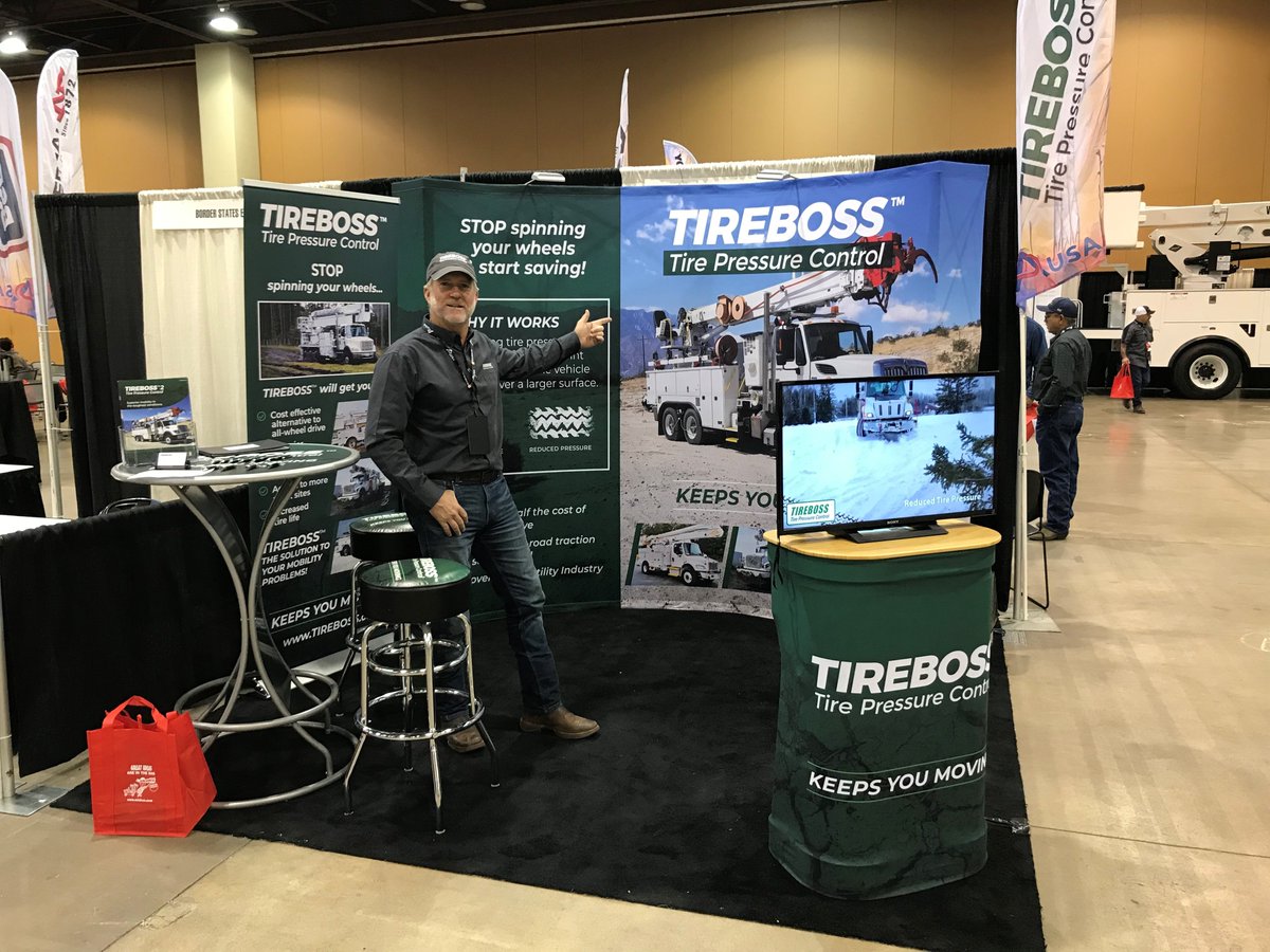 Tireboss's tweet photo. The 2019 AUSA Conference &amp; Expo is underway and we’re excited to be exhibiting our #TIREBOSS product at booth 317 in the Phoenix Convention Center. 
#KeepsYouMoving, #AUSA, #utilities, #utility, #Phoenix, #Arizona https://t.co/Y2qMUXyLxQ