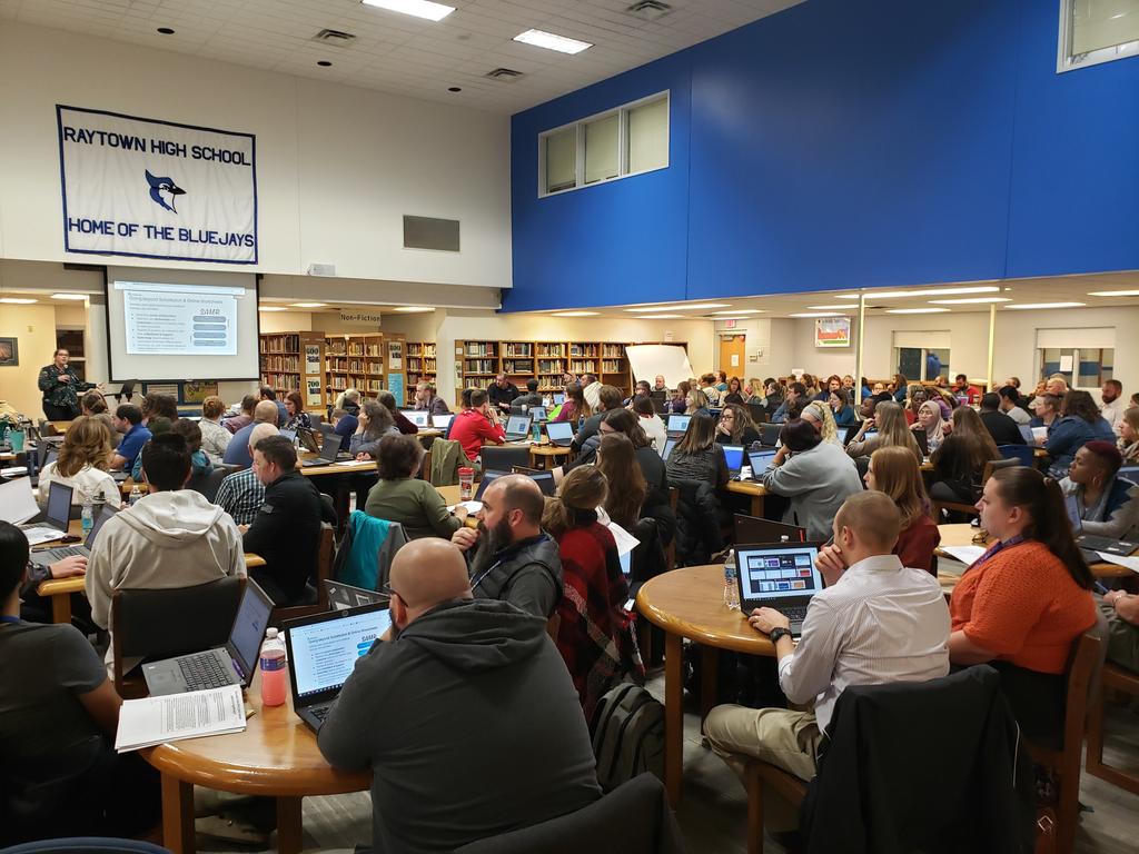 High school teachers are learning more about content area nonfiction reading using Activrly Learn. All of our teachers PK-12 are focused on learning more about literacy today. Great day for PD in Raytown!