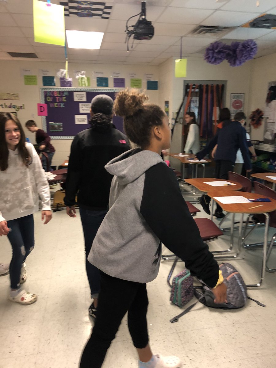 moseleybms's tweet photo. Math Period 4 using movement to learn rates &amp; unit rates - mud walk, mouse walk, march, zombie walk! #6thgrade #mrsspencer #mrsmo @Mrbaugh1 @kevinhunter24 @burkburnettisd #BurkMS20 https://t.co/z4rbd3iS2g