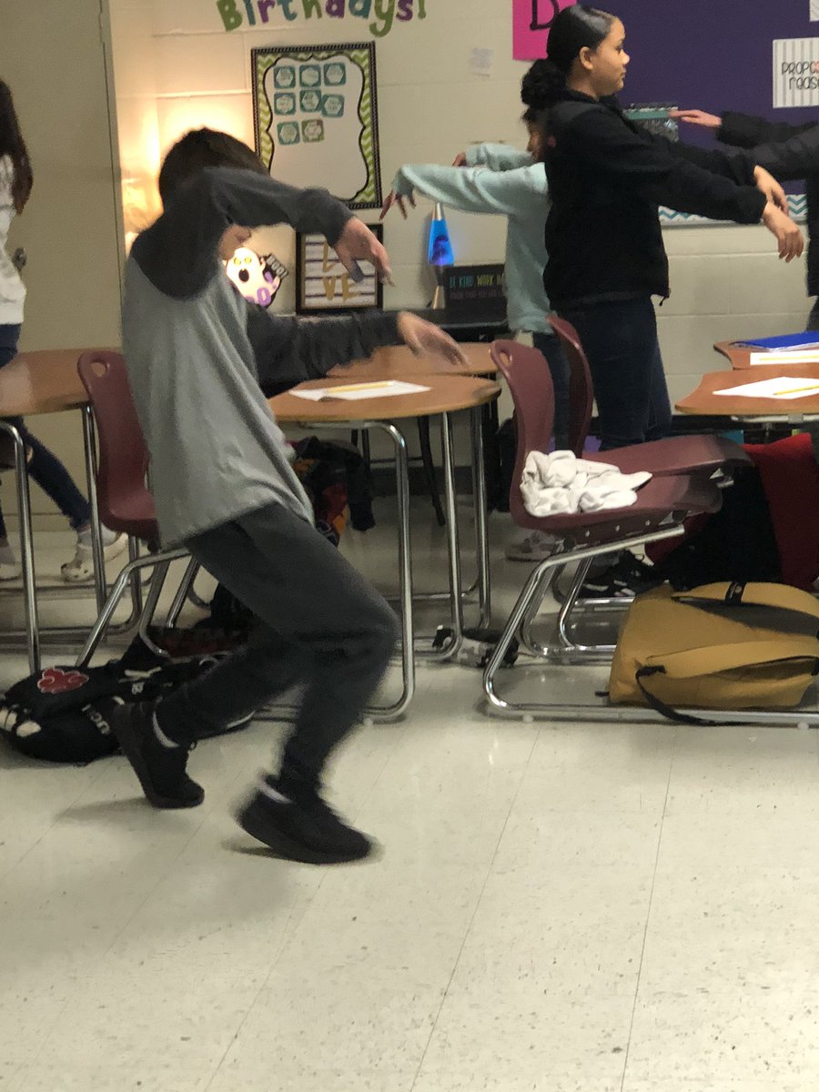 moseleybms's tweet photo. Math Period 4 using movement to learn rates &amp; unit rates - mud walk, mouse walk, march, zombie walk! #6thgrade #mrsspencer #mrsmo @Mrbaugh1 @kevinhunter24 @burkburnettisd #BurkMS20 https://t.co/z4rbd3iS2g