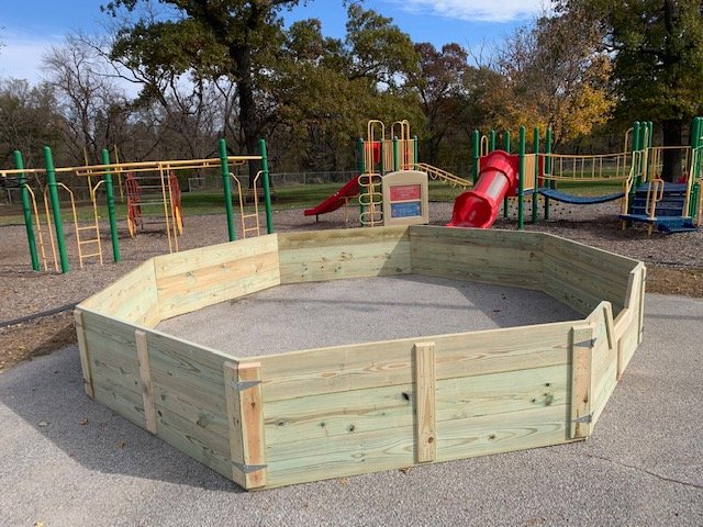 A big thank you to Fran Buckel and his grandson for making our new Gaga pit.  Our kids love it!