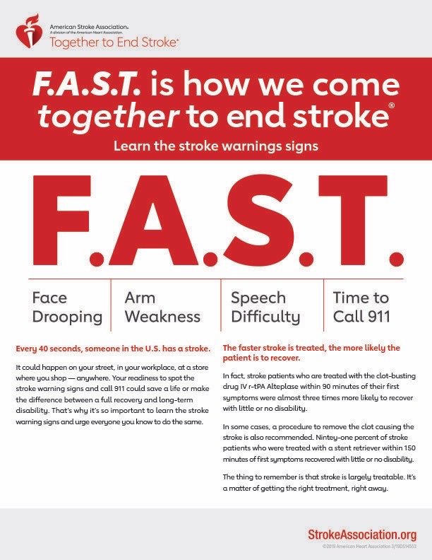 ONUSNPhA's tweet photo. I Will Act F.A.S.T.
#FOTD: The faster a stroke is treated, the more likely the person is to recover. This #WorldStrokeDay, learn when to act F.A.S.T. #ONUSNPhA https://t.co/Dw90o19P61