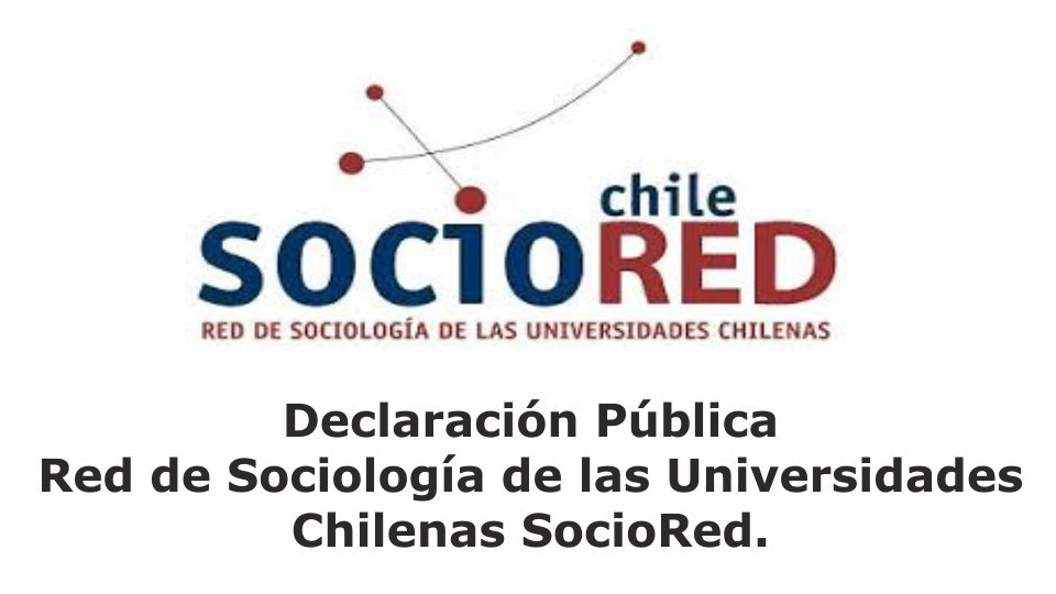 Declaración de SocioRed ante la situación en Chile
Más info: bit.ly/2WpzvHh